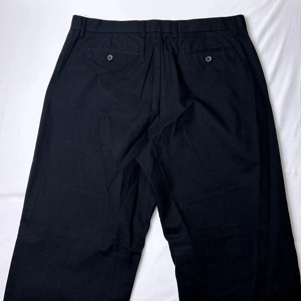 Banana Republic Mens Non Iron Tailored Fit Chino Pants Size 35x32 Black Work